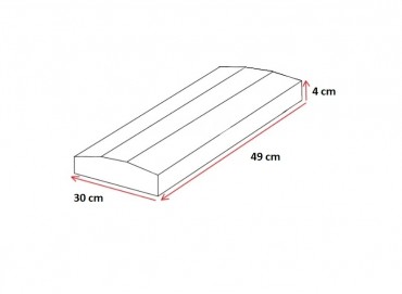 Leier Lbazati kpos fedlap finombeton szrke 49x30x4 cm