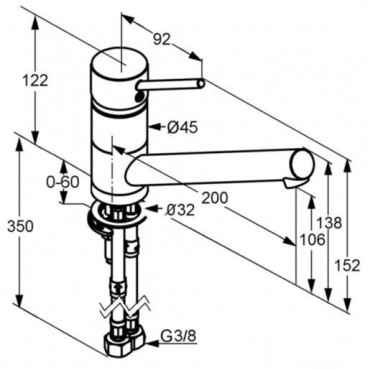 Kludi 339330575 Scope Mosogatcsap egykaros