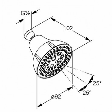 Kludi 6219105-00 A-QA 100 Fejzuhany