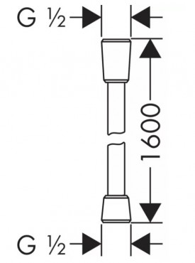 Hansgrohe Comfortflex krm 1600 mm, 28168000