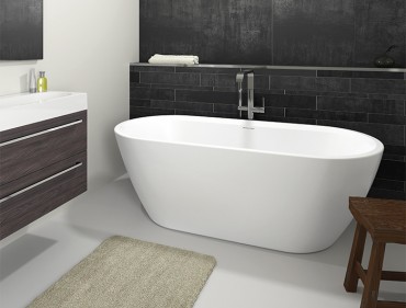 Riho Inspire trben ll kd, szifonnal 180x80 cm, fnyes fehr, B085001005