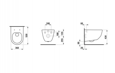 Laufen, Pro perem nlkli wc, lkvel, H8669570000001 