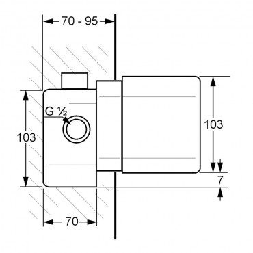 Kludi 38828 Falsk Alatti Zuhany Csaptest