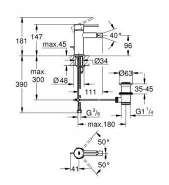 Grohe Essence New Bidcsaptelep egykaros, brushed warm sunset, 32935DL1