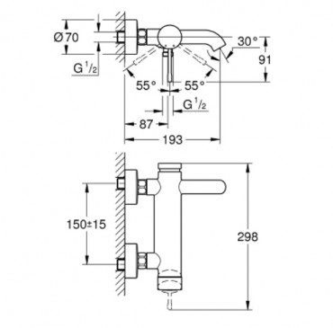 Grohe Essence New Kdcsaptelep hard graphite, 33624A01