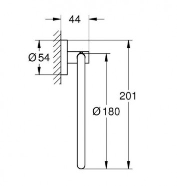 Grohe Essentials Trlkztart gyr, hard graphite, 40365A01