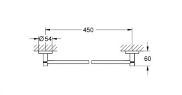 Grohe Essentials Trlkztart 450 mm, brushed cool sunrise, 40688GN1