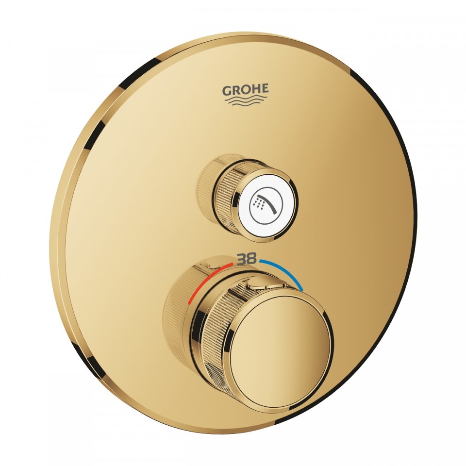 Csaptelep, Grohe, Grohtherm SmartControl 29118GL0, termoszttos, 1 fogyaszts, cool sunrise, fnyes