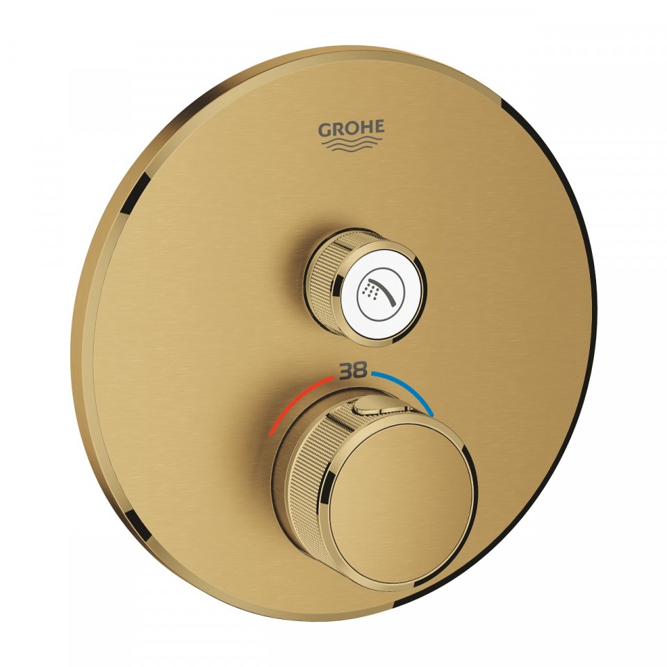 Csaptelep, Grohtherm SmartControl 29118GN0, termoszttos, 1 fogyaszts, brushed cool sunrise