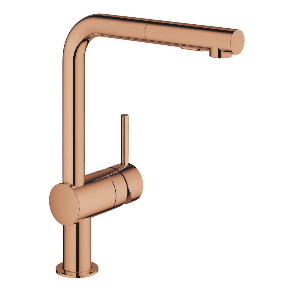 Grohe Minta OHM egykaros mosogat� csaptelep kih�zhat� k�tfunkci�s zuhanyfej, warm sunset 30274DA0