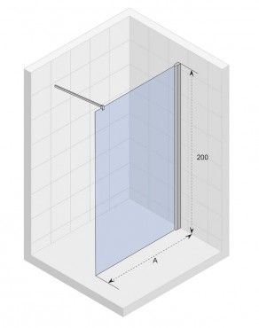 Riho, Novik Z400, Zuhanyfal Walk-In G003028120, 75x200 cm