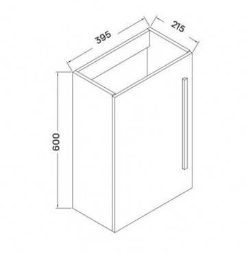 Wellis Almeria kism�ret� mosd�szekr�ny 39,5x21,5x60 cm