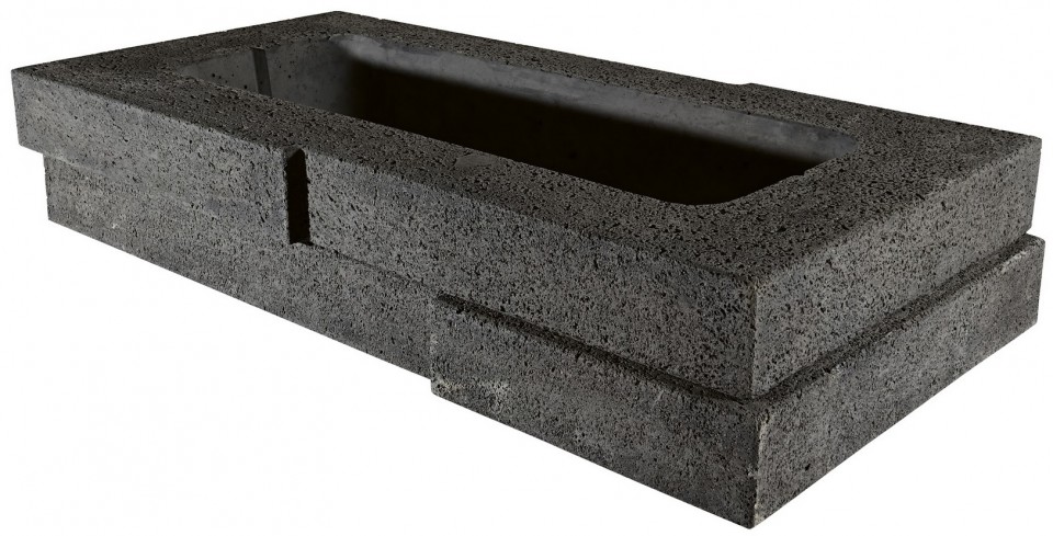 KK Kavics Manufaktra Vezv Tmfal normlk antracit 58/60x29x12 cm