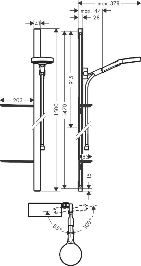 Hansgrohe Rainfinity Zuhanyszett 130 3jet 150 cm-es zuhanyrúddal és ...
