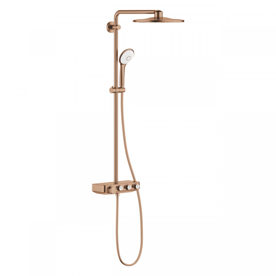 Grohe, Euphoria SmartControl 310 Termoszt�tos zuhanyrendszer Rainshower SmartActive 310 fejzuhany, brushed warm sunset 26507DL0