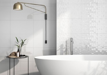 Dekorcsempe, Geotiles, Cubic Blanco, f�nyes 33,3x55 cm, 02-870-012-7864