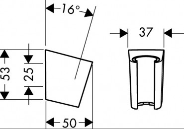 Hansgrohe PorterS Zuhanytart, matt fekete 28331670