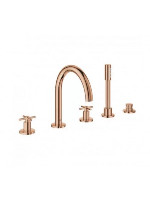 Grohe 19923DA3 Atrio New Classic 5 lyukas kd-zuhanycsaptelep, X fogantyval, warm sunset