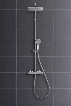 Hansgrohe Vernis Shape Showerpipe 230, 1 jet 26286000 Termoszttos zuhanyrendszer, 1,60 m