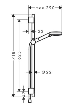 Hansgrohe Vernis Blend zuhanyszett Vario EcoSmart, S Puro 65 zuhannyal, matt fekete, 26423670