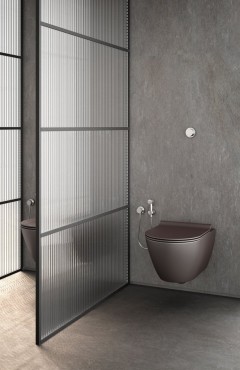 Sapho GSI Pura fali WC, Swirlflush, 55x36 cm matt bistro