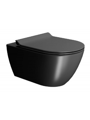 Sapho GSI Pura Swirlflush fali WC, 55x36cm, matt fekete