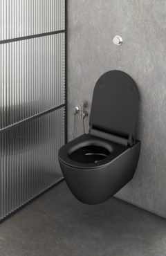 Sapho GSI Pura Swirlflush fali WC, 55x36cm, matt fekete