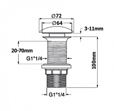 Sapho Klik-klak mosd�lefoly�, 5/4, 20-70mm, matt mentol fed�llel