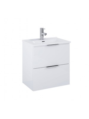 Elita Street Plus Szett (szekrny + kermia mosd), 50 cm, 2 fikos, Fnyes fehr