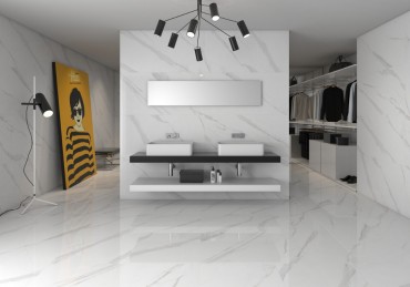 Padllap, Geotiles, Statuary Blanco, csiszolt magasfny rett, 04-840-012-7960, 60x60 cm
