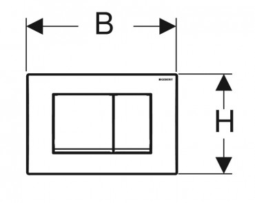 Geberit Delta30 mkdtetlap, 2 mennyisges bltshez,Fnyes krm, 115.137.21.1