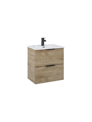 Elita Street Plus Szett (szekrny + kermia mosd), 50 cm, 2 fikos, Canela Oak