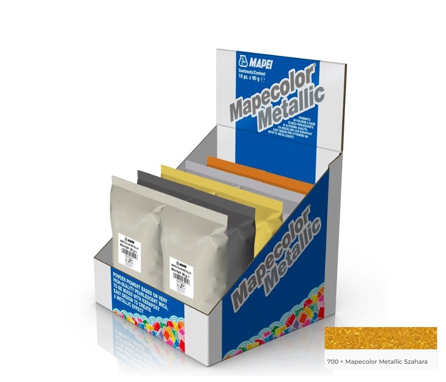 Mapei, Mapecolor Metallic, met�lf�ny� porpigment, Szahara (arany) 90 gr