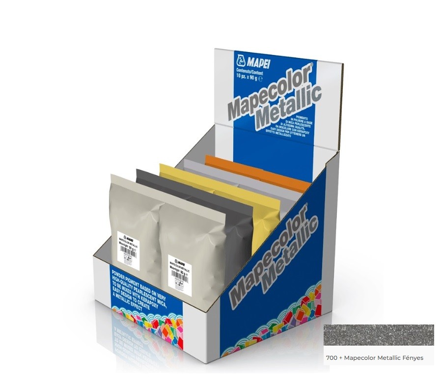 Mapei, Mapecolor Metallic, met�lf�ny� porpigment, f�nyes Ez�st 90 gr