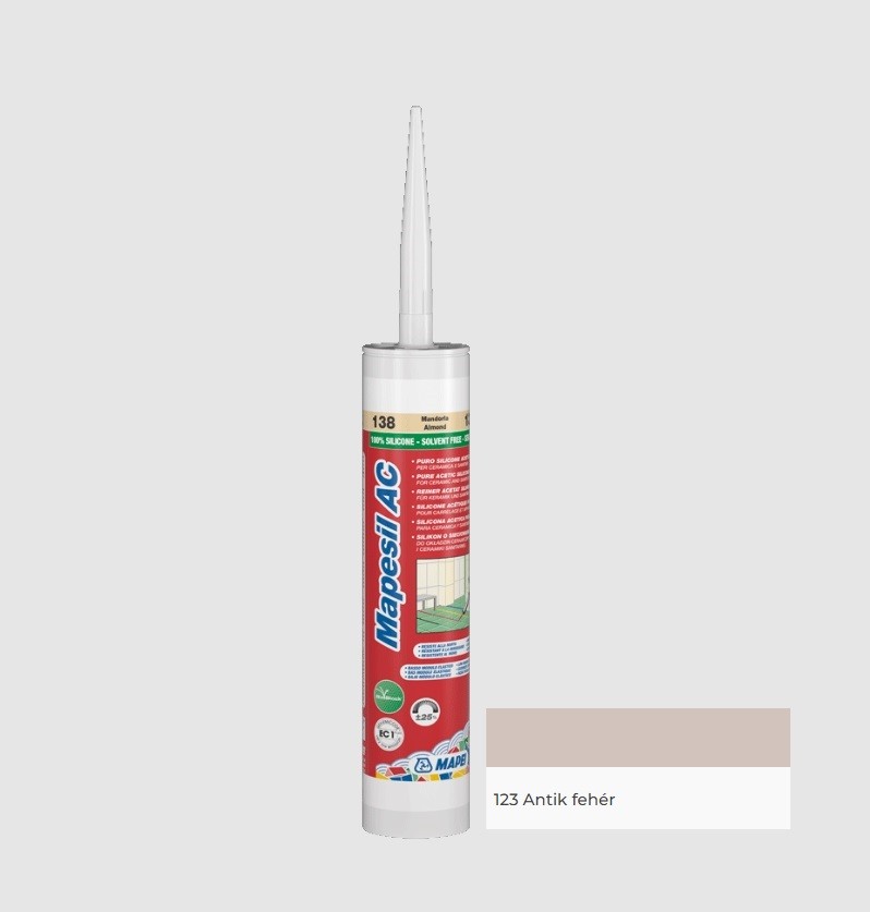 Mapei Mapesil AC Szilikon fug�z� 123 antik feh�r 310 ml