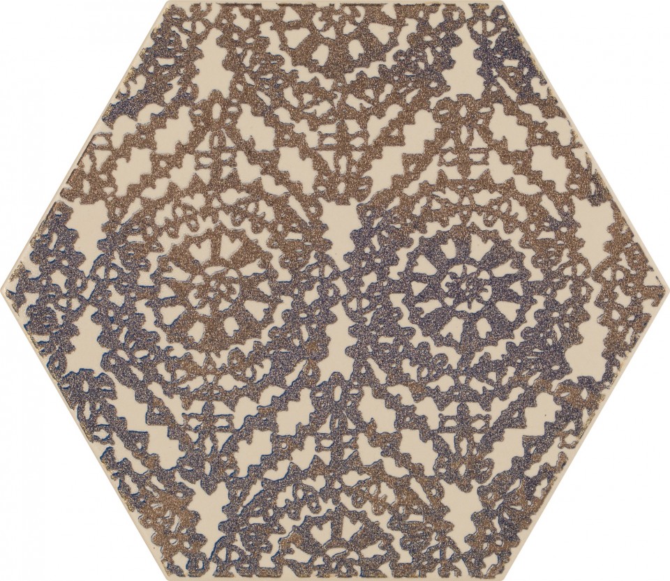 Paradyz Glitter Mood Blue Inserto Hexagon A 19,8X17,1 G1