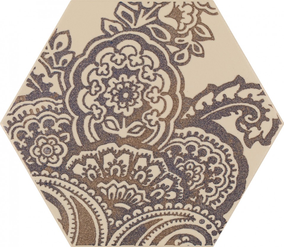 Paradyz Glitter Mood Blue Inserto Hexagon B 19,8X17,1 G1