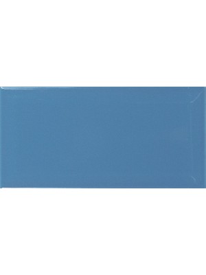 Vilar Metro Aqua Blue brillo biselado 10x20 cm falicsempe