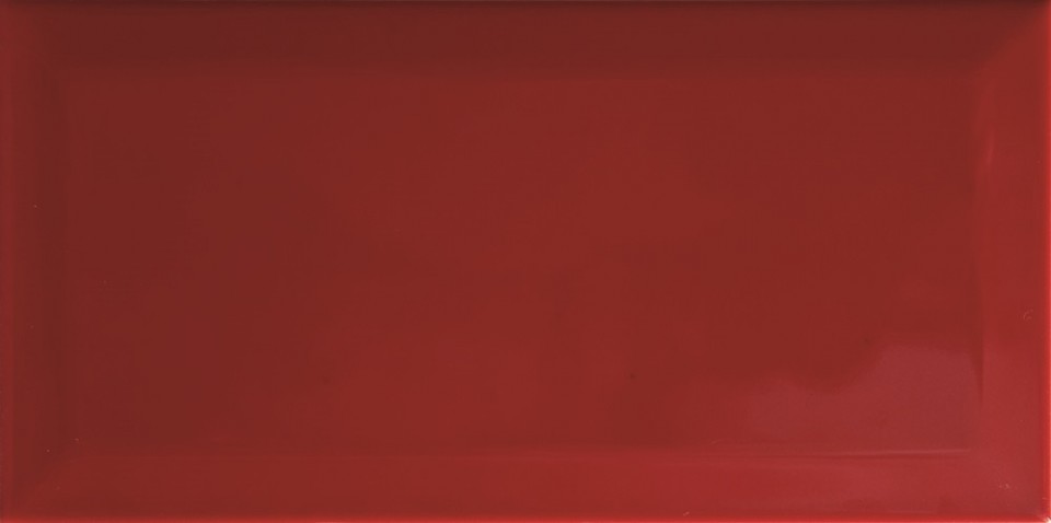 Csempe, Vilar, Metro Fuego, brillo biselado, f�nyes piros, 10x20 cm