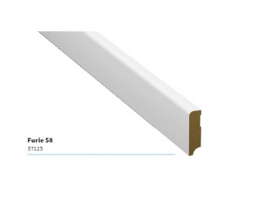 Szeg�lyl�c, MDF58, Pure+ Furie 57125, lakkozott, feh�r (2,4 m/sz�l)