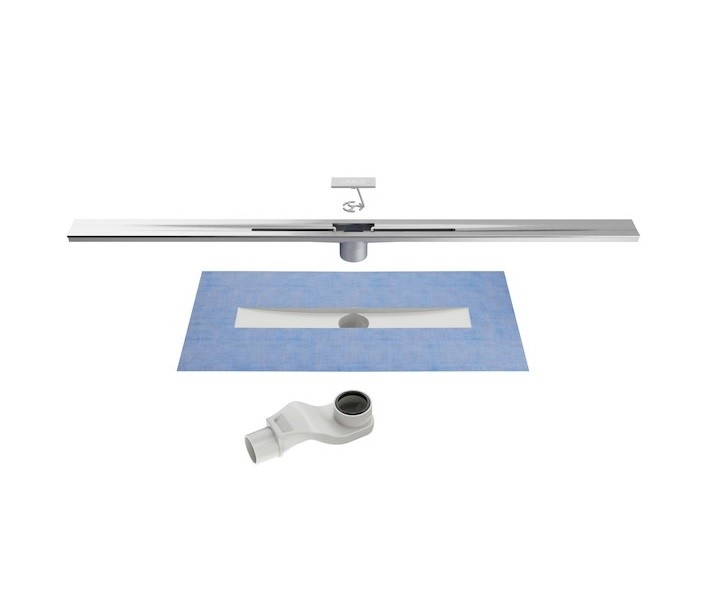 Laufen H2714200020001 Zuhanycsatorna v�ghat�, Satin rozsdamentes ac�l burkolat 1000 mm