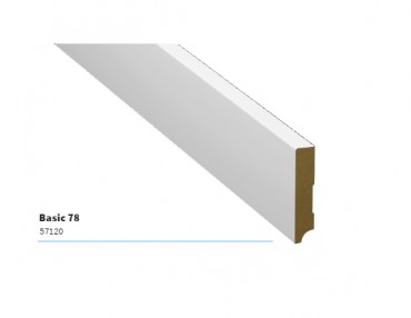 Szeg�lyl�c, MDF78, Pure+ Furie 57126, lakkozott, feh�r (2,4 m/sz�l)