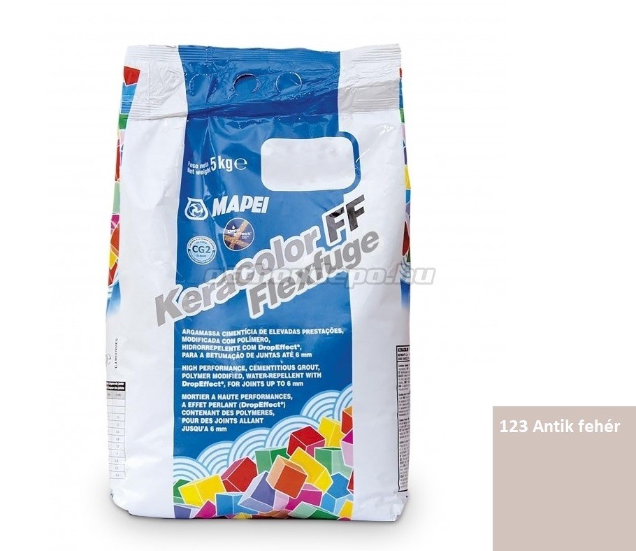 Fug�z�, Mapei, Keracolor FF Flex Nr.123 Antik feh�r, 5 kg