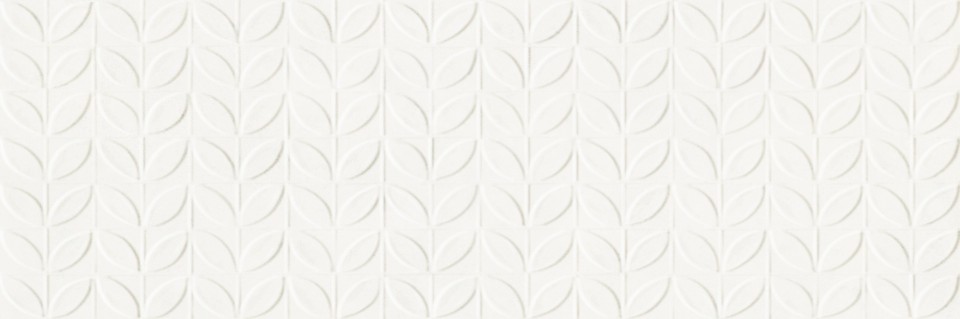 Csempe, Ragno, Vida Bianco Str 3D Foglia matt rett., 30x90 cm 