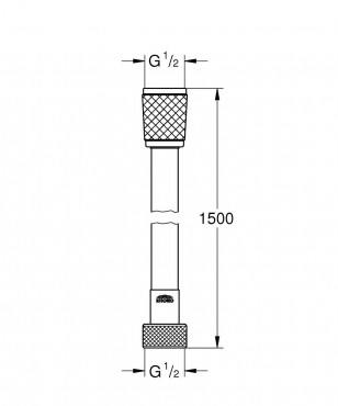 Zuhanycs, Grohe Relexaflex 28151002, krm, 150 cm