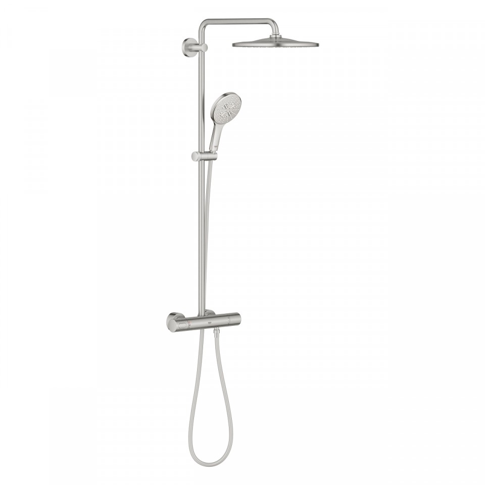Grohe Rainshower 310 Termoszt�tos zuhanyrendszer, Rainshower Mono 310 fejzuhany supersteel, 26836DC0