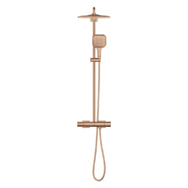 Grohe Rainshower 310 Cube 26837DL0, Termoszttos zuhanyrendszer, brushed warm sunset, 1,75 m