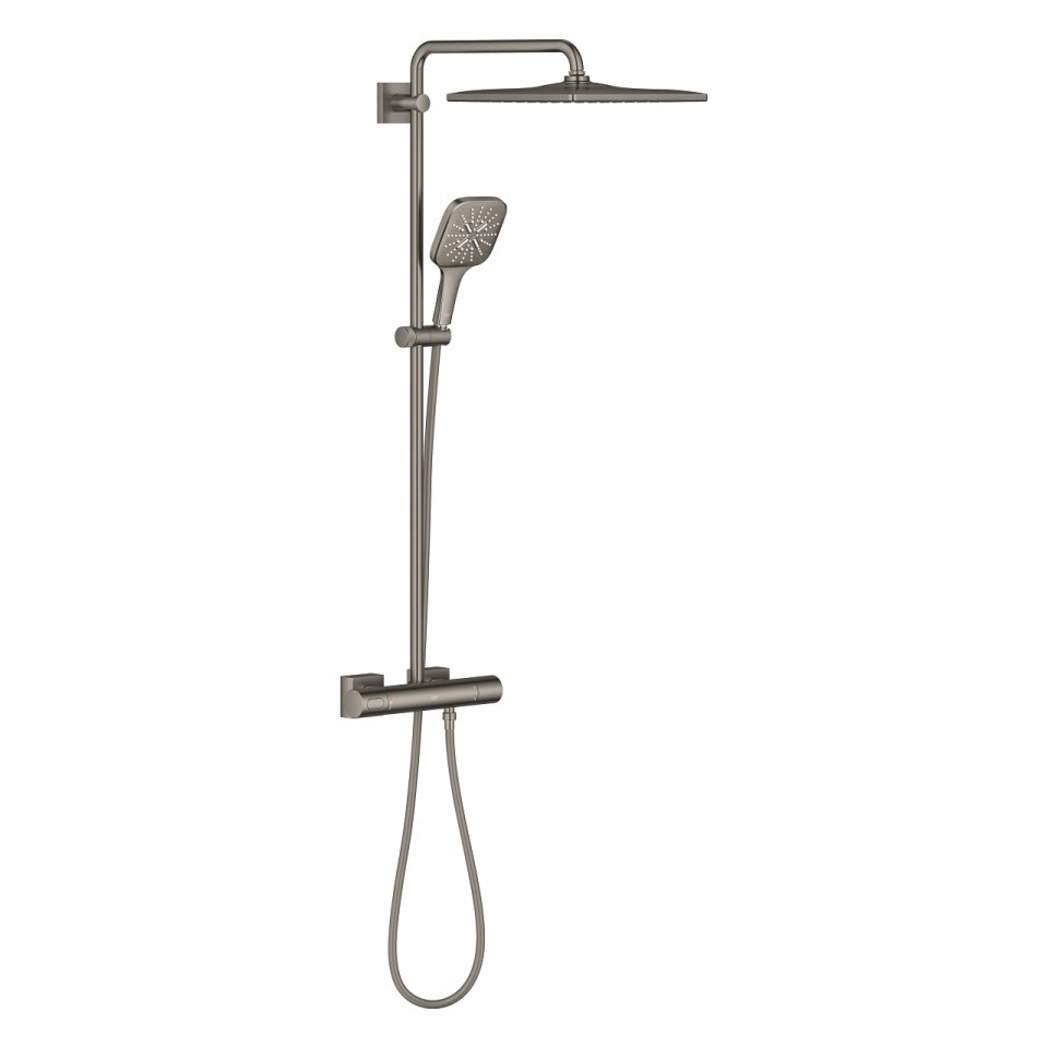 Grohe, Rainshower 310 Cube, 26837AL0 Termoszttos zuhanyrendszer, brushed hard graphite, 1,75 m