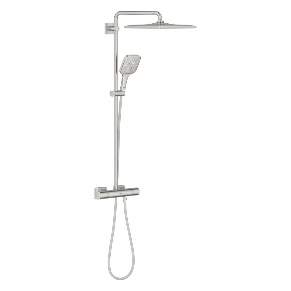 Grohe, Rainshower 310 Cube 26837DC0, Termoszttos zuhanyrendszer, supersteel sznben, 1,75 m
