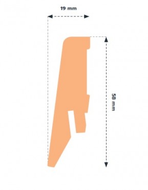 Szeg�lyl�c, MDF58, Swiss Krono Tex, 1005 Kastanie (2,4 m/sz�l)